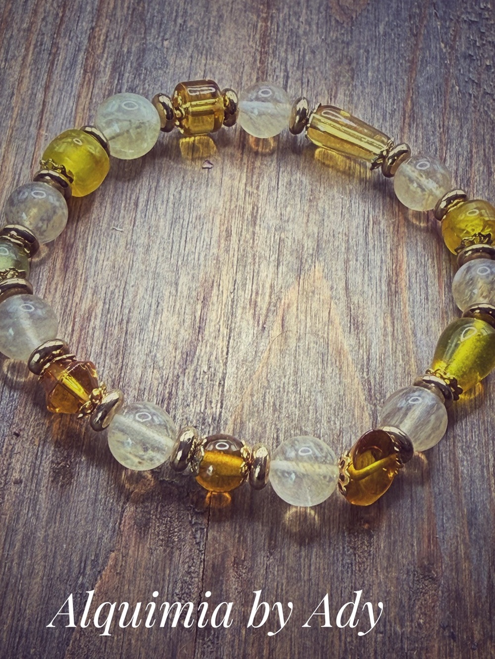 Chunky citrine Beaded Bracelet